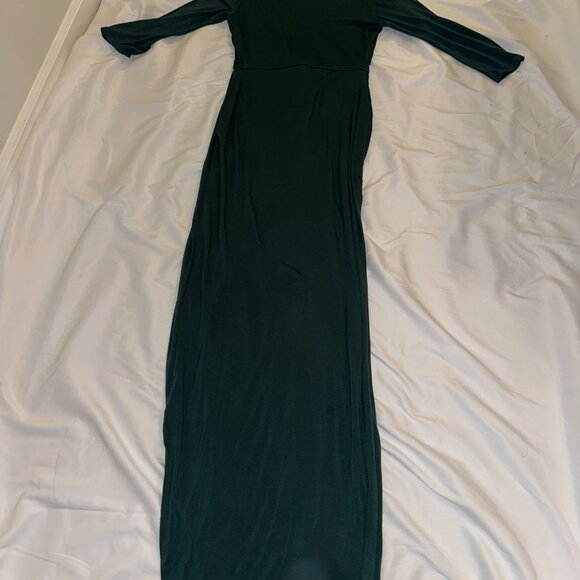 Share Lovers & Friends Emerald Green Knot Front Maxi Dress - Size S- - Picture 2 of 9
